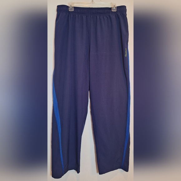 Reebok Men's Athletic Pants XL Navy Blue Pull On‎ with Drawstring & Pockets - Picture 1 of 8